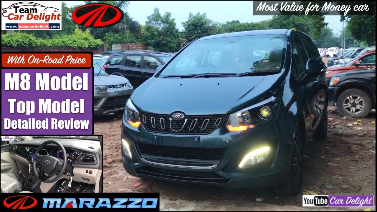 Marazzo M8 Top Model Detailed Review with On Road Price,Features,Interior | Marazzo Aqua/Grey