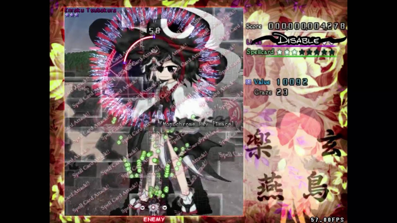 Len'en ~ Danmakufu - Loafing Monochrome - Perfect - [ by Python + Download link ]