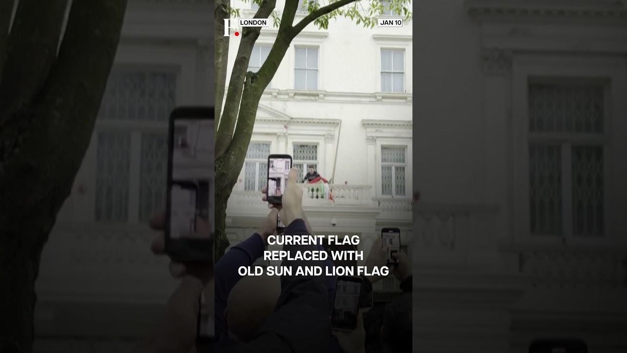 Iran Unrest: Protester Takes Down Iranian Flag At London Embassy | Subscribe to Firstpost | N18G