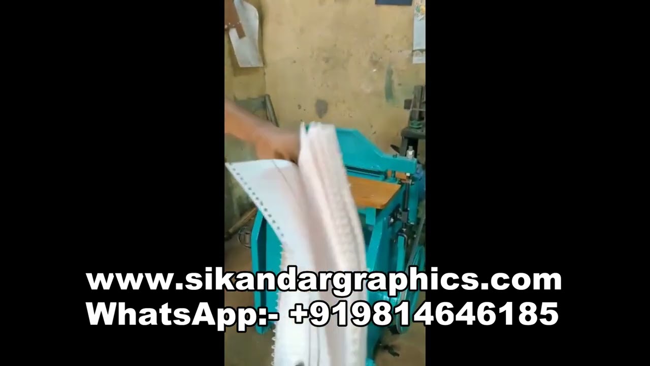 Paper perforating machine with motor