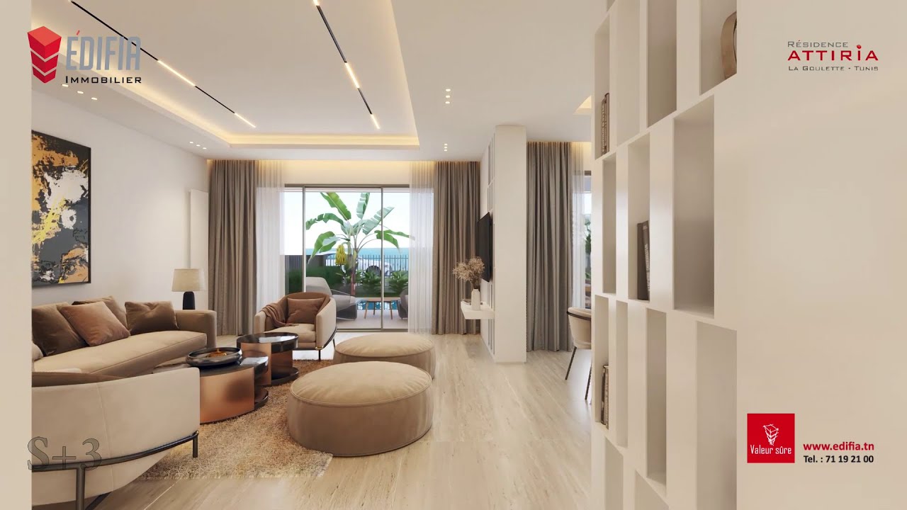 Appartements S+3 à la résidence ATTIRIA, La Goulette