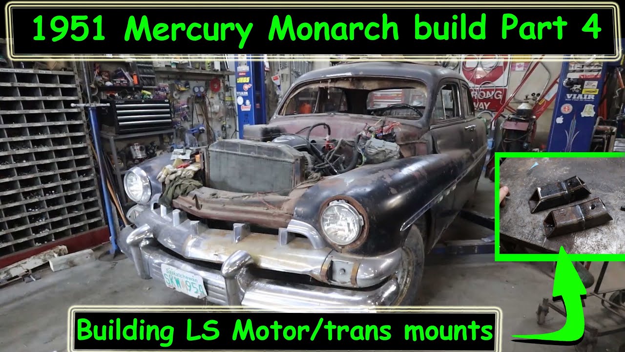 Working on LS Motor and transmission mounts - Mercury Monarch build part 4
