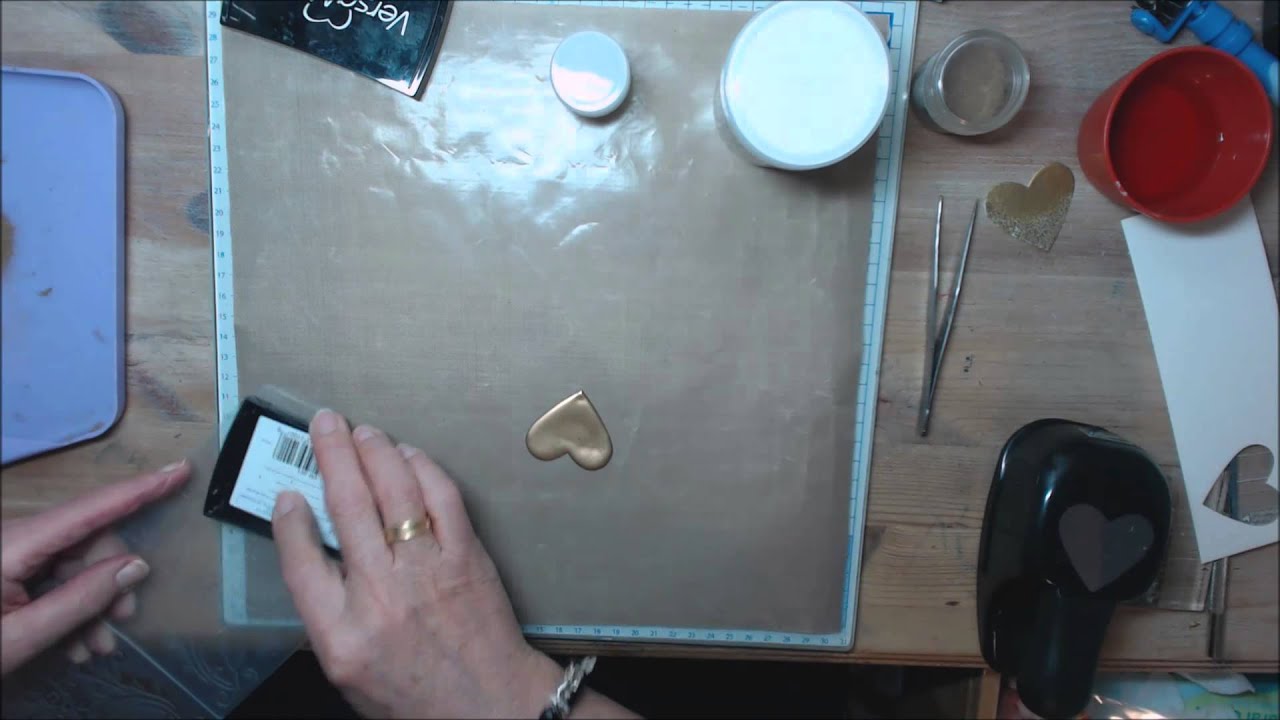 Triple embossing using embossing folders