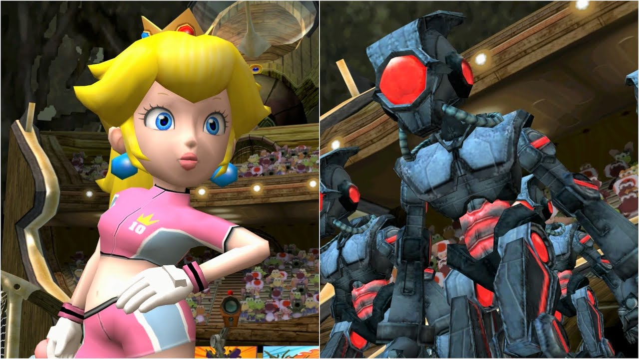 Super Mario Strikers - Peach vs Super Team - GameCube Gameplay (4K60fps)