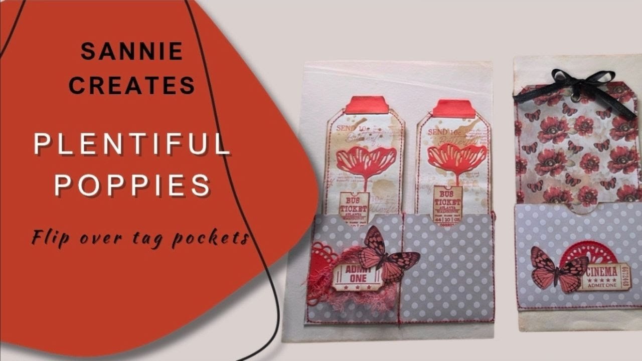 Plentiful Poppies Journal | Flip Pocket & Handmade Tags with Texture