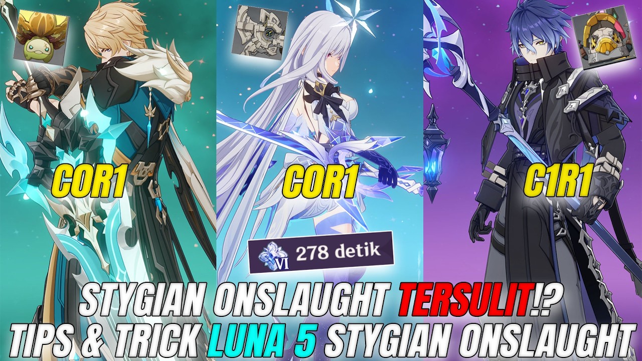6.4 Dire Stygian Onslaught! Best Team - Tips & Trick | Genshin Impact Indonesia