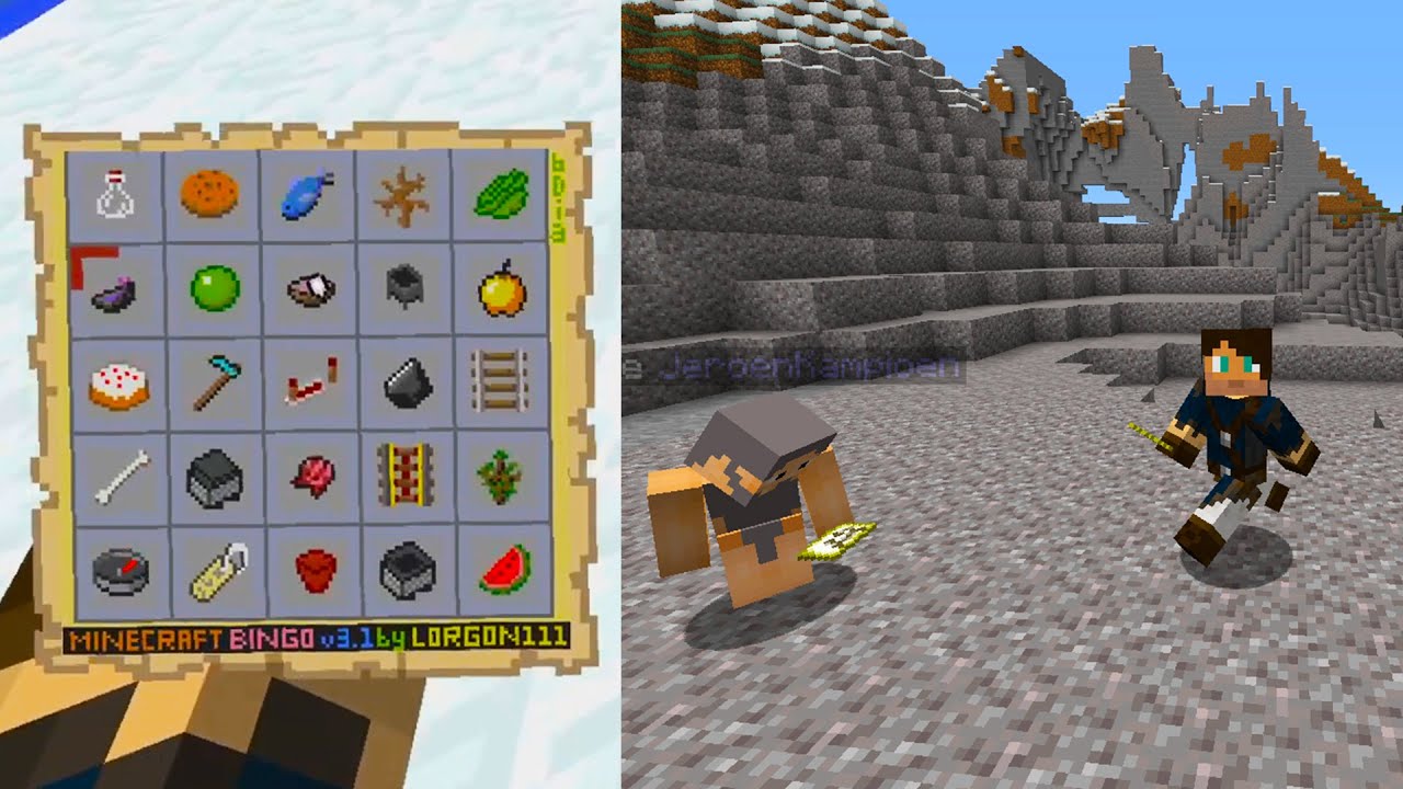 MINECRAFT BINGO TEGEN JEROEN SPELEN!
