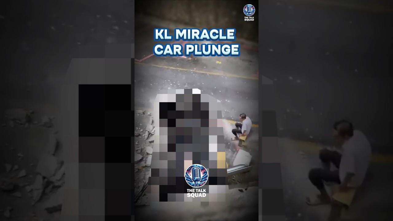 Miracle Escape: 78-Year-Old Man Survives 3-Story Car Plunge in Kuala Lumpur!