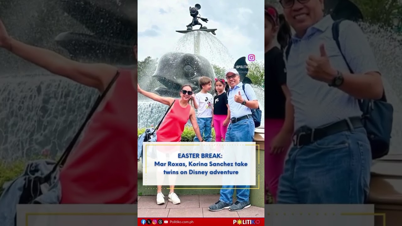 Easter Break: Mar Roxas, Korina Sanchez Take Twins On Disney Adventure