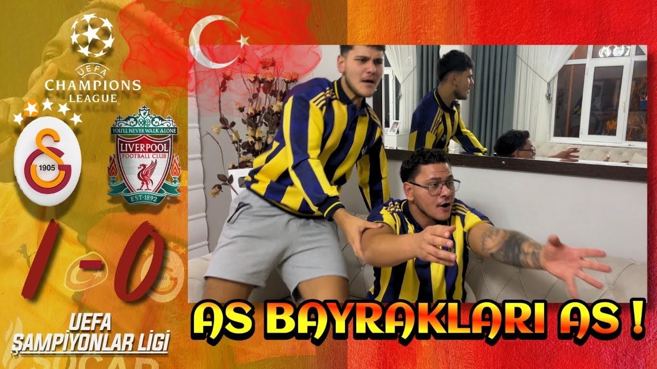 FANATİK 2 KARDEŞ GALATASARAY LİVERPOOL MAÇINI İZLERSE - GALATASARAY 1-0 LİVERPOOL