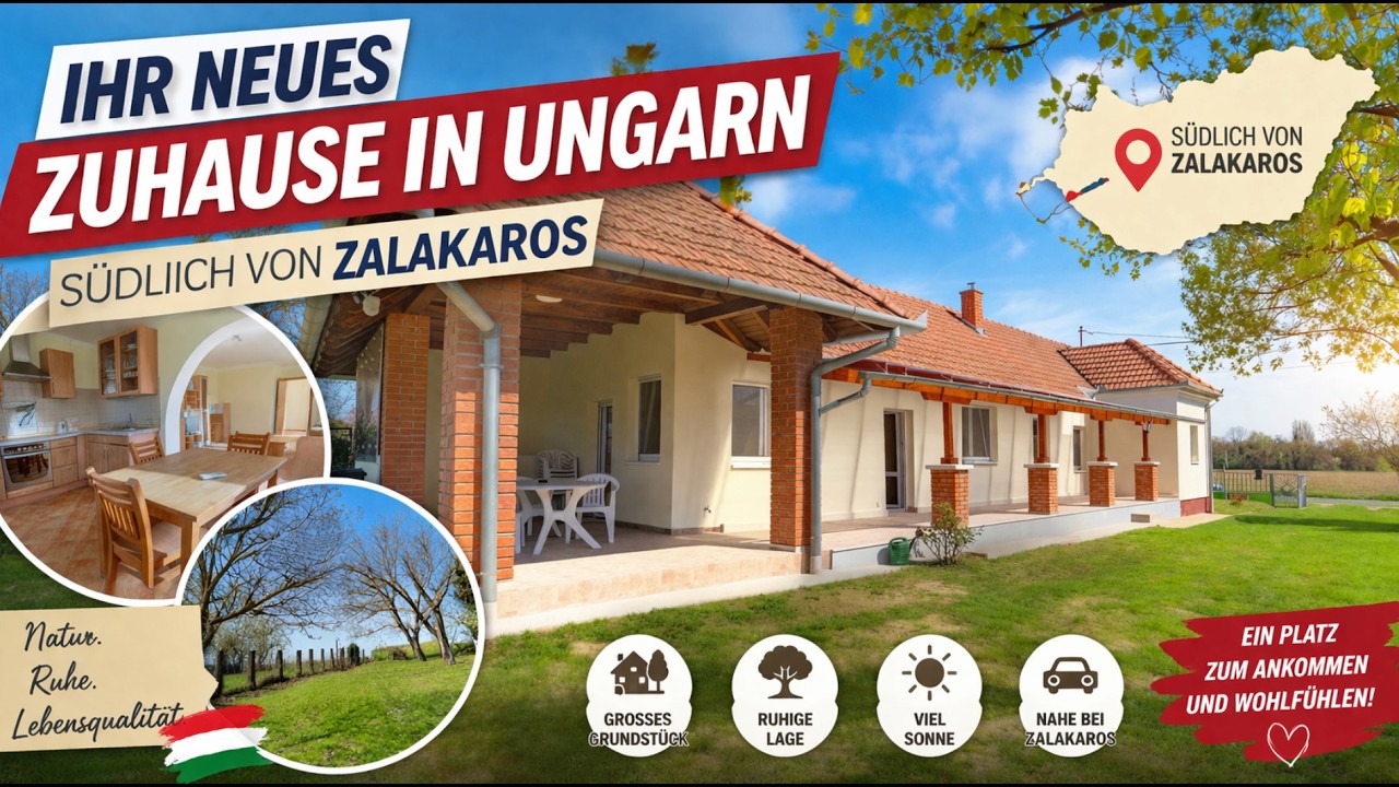 Sch&ouml;nes LANDHAUS s&uuml;dlich von ZALAKAROS UNGARN