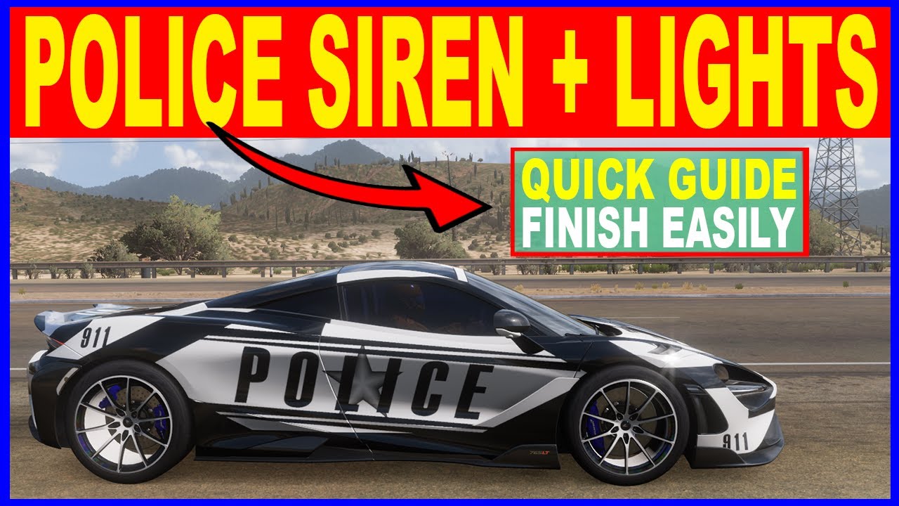 Forza Horizon 5 How to get Police Car with Police Siren + Police Lights - McLaren 765 LT