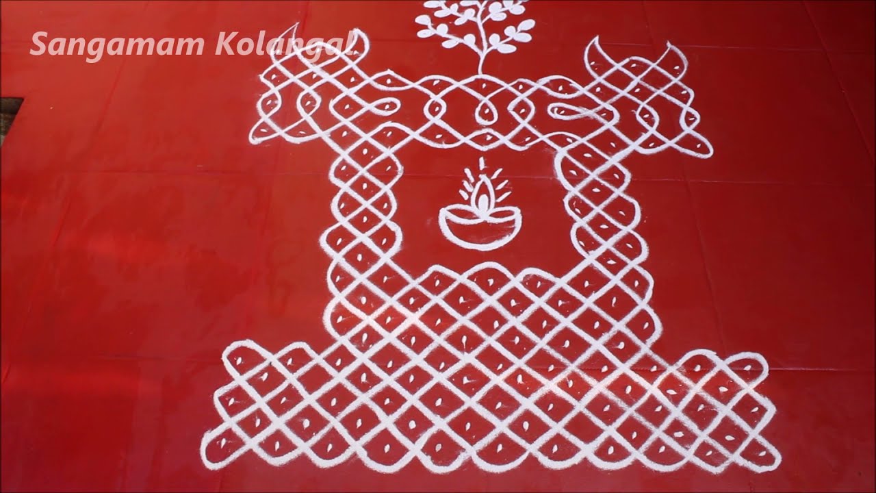 Thulasi madam sikku kolam with dots | Pooja kolam | Margazhi month special | Sangamam Kolangal