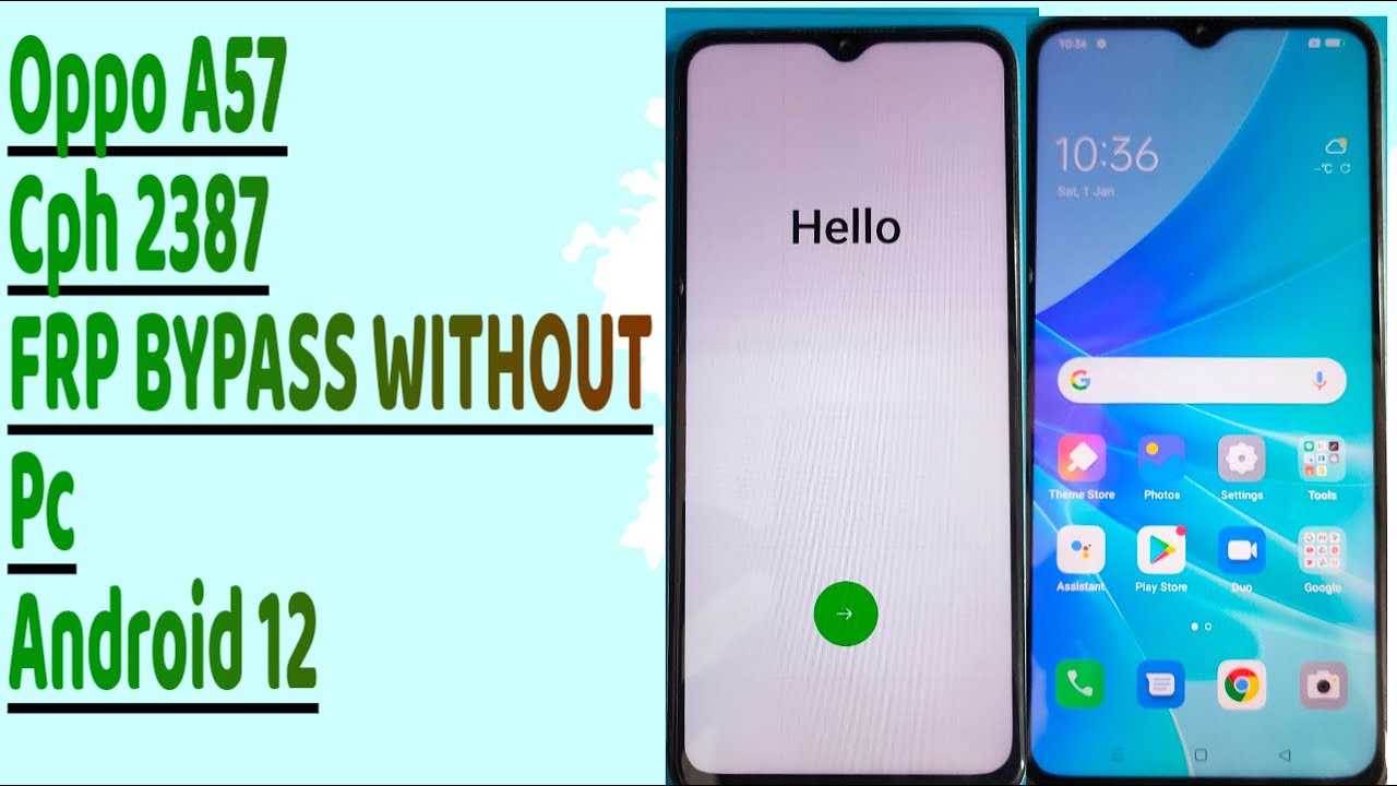 Oppo A57 NEW Cph 2387| FRP Bypass Without Pc 100% working | Android 12|#oppo_a57_new_frp_bypass