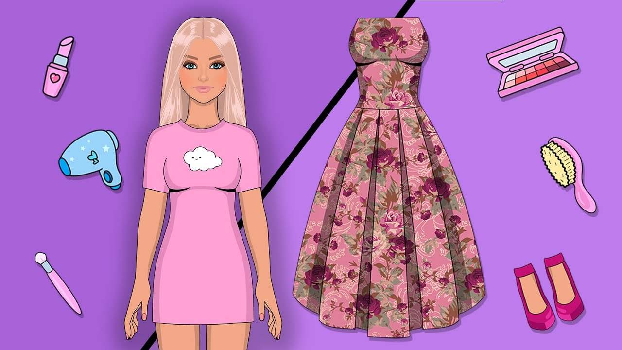 Paper Barbie Date | How To Make Paper Doll Dress For Date | Handmade Papercraft