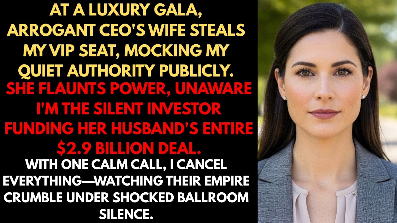 Arrogant CEO's Wife Grabs My VIP Seat at a Gala — So I Canceled Their $2.9B Investment