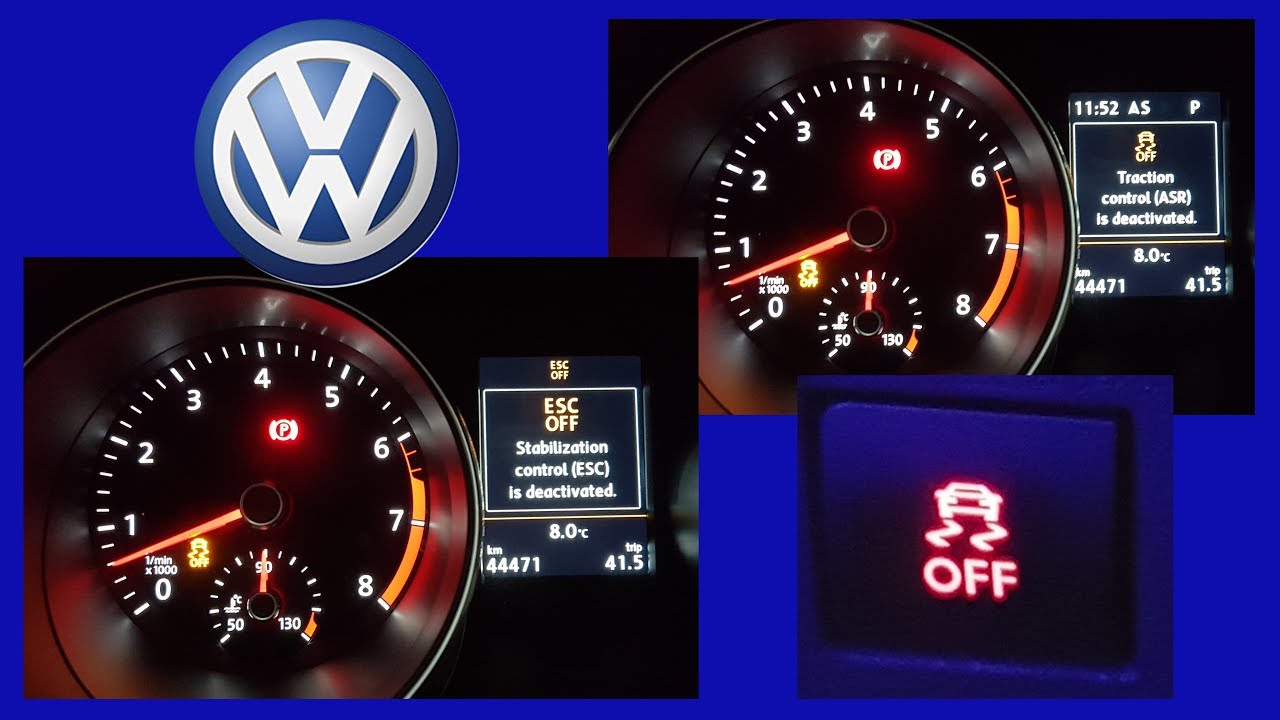 Установка кнопки управления тягой на VW Golf, Jetta, Passat 2012-2018