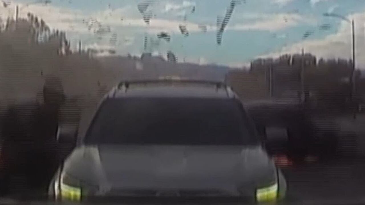 Dashcam video shows moments leading up to deadly northwest Las Vegas 12-car crash