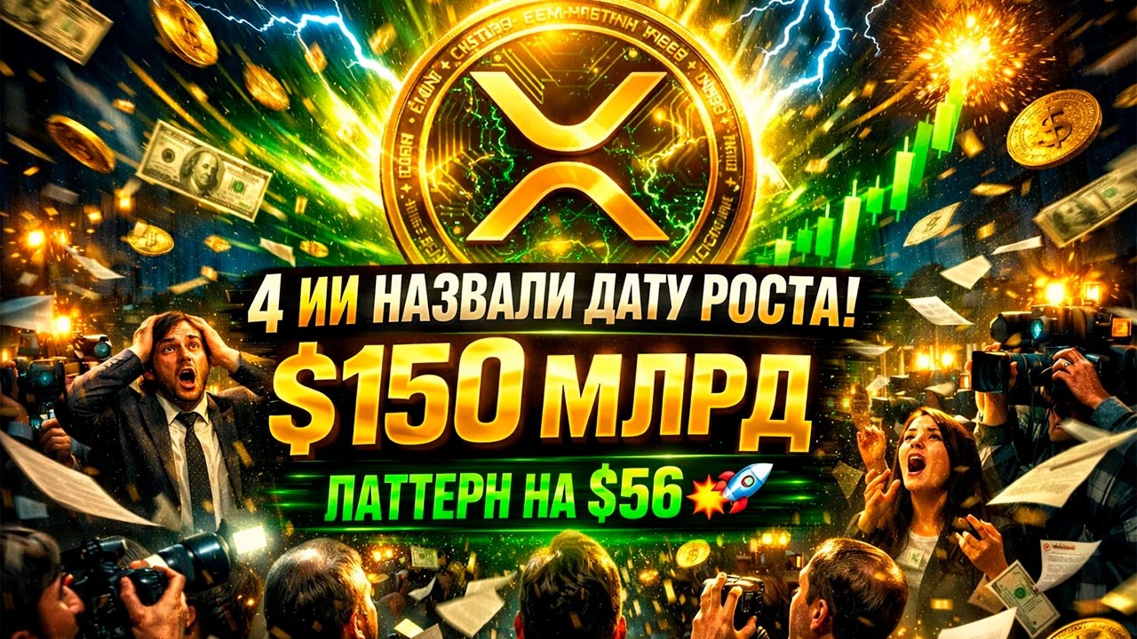 🚨 XRP НА ГРАНИ ВЗРЫВА?! 4 ИИ НАЗВАЛИ ДАТУ РОСТА, $150 МЛРД И ПАТТЕРН НА $56 💥🚀