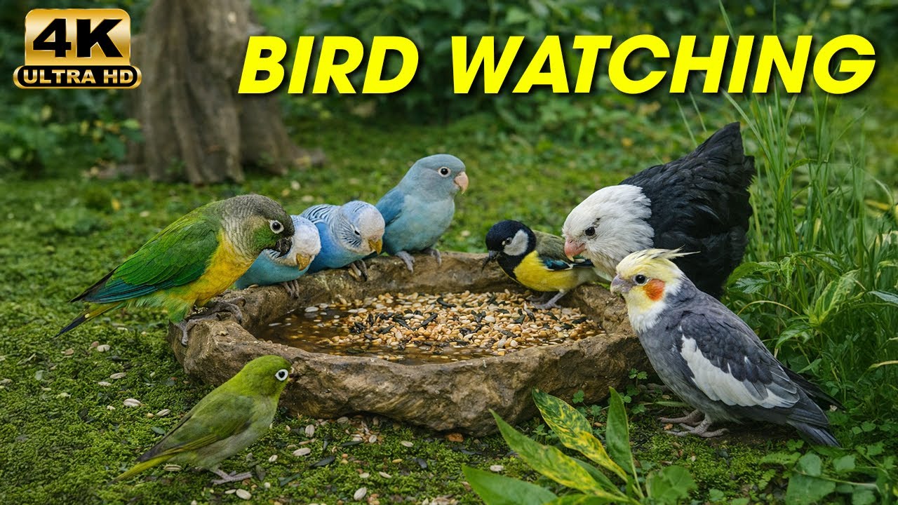 A Calm and Cozy Cat TV for Cats to Watch 😺 with Birds Chirping 🐦 and Soft Motion