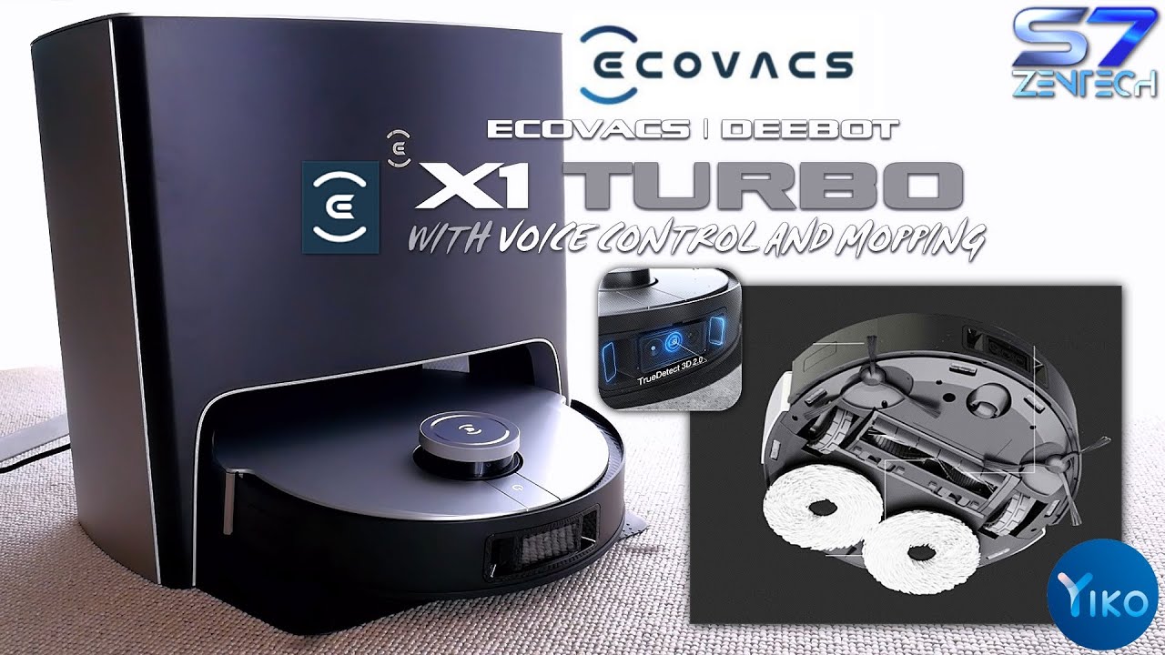 ECOVACS DEEBOT X1 TURBO | AIVI 3D TrueMapping | YIKO Voice Assistant | Mopping & Cool Air Drying