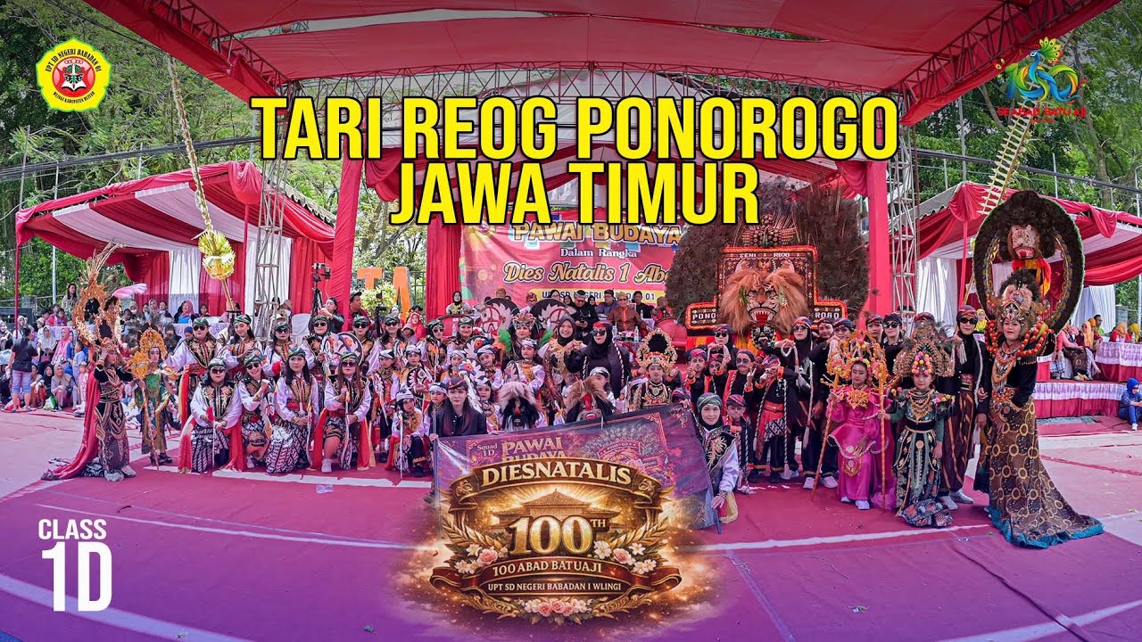 PESERTA 10 KELAS 1D - TARI REOG PONOROGO - DIESNATALIS KE 100 ABAD BATUAJI