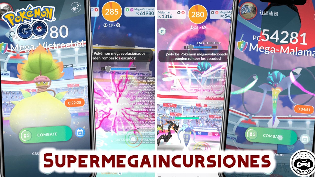 SUPERMEGAINCURSIONES con MEGA MALAMAR SHINY y MEGA VICTREEBEL en EL GO TOUR KALOS 2026 POKEMON GO