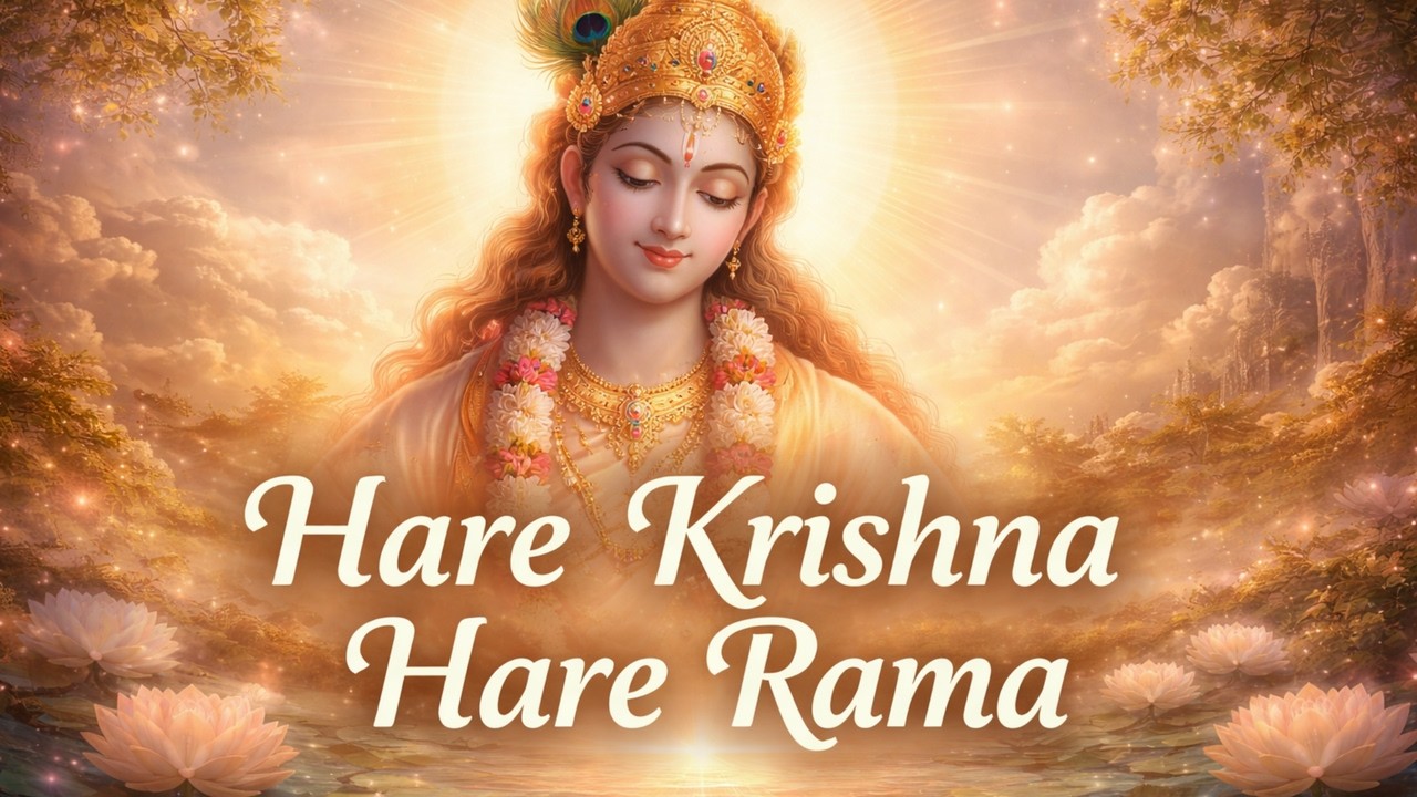 Hare Krishna Hare Rama | Peaceful Krishna Mantra for Meditation