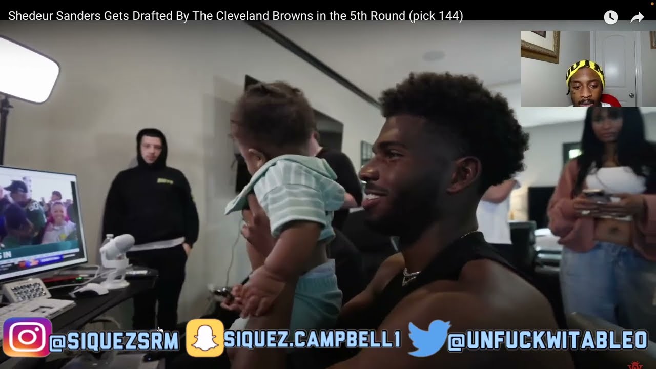 Squid Reacts To Shedeur Sanders Getting Drafted 144th Overall
