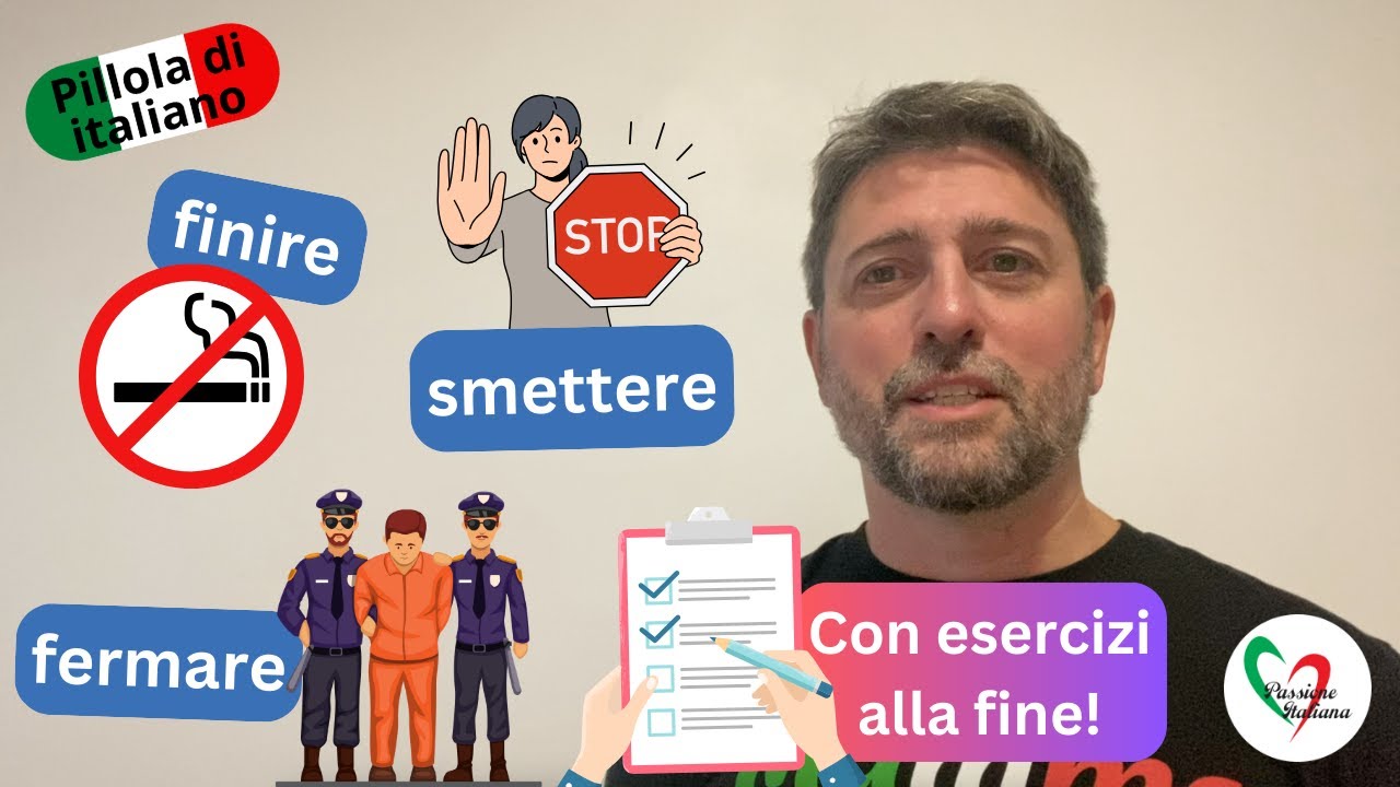 Pillola di italiano: qual è la differenza tra 'finire',  'smettere' e 'fermare'?