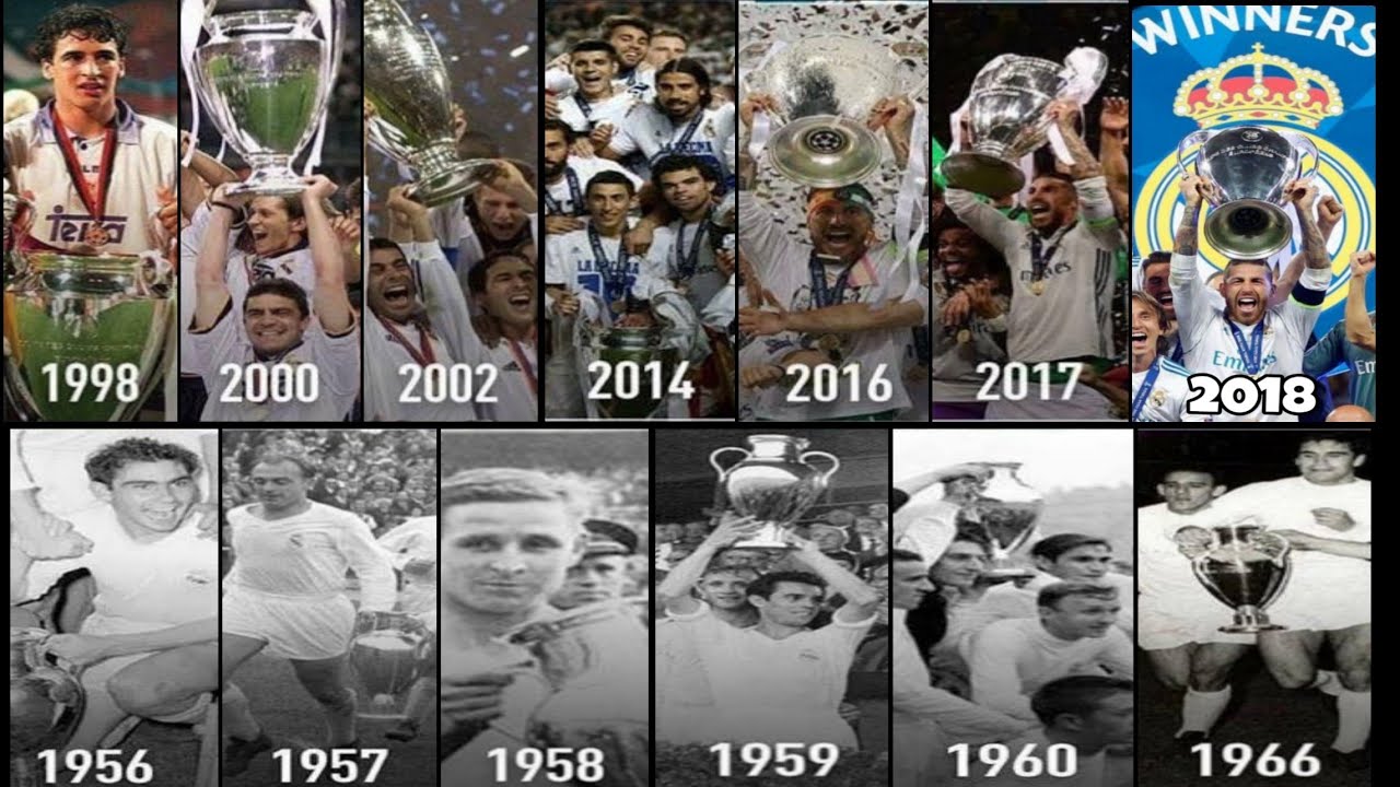 جميع تتويجات ريال مدريد بدوري ابطال اوروبا▪︎13▪︎لقب (2018-1956) HD Real Madrid All Wins UCL