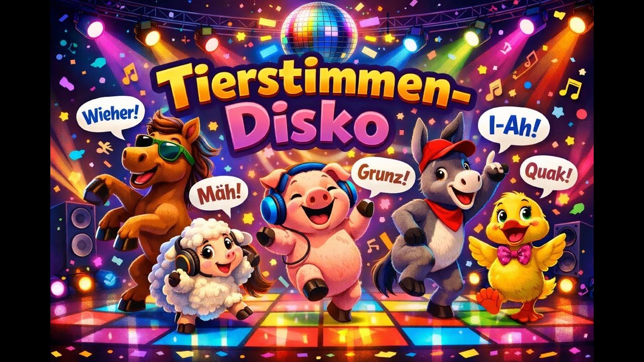 Tier-Disco! 🐶🦆🐷 Tanzen & Mitmachen mit lustigen Tierstimmen