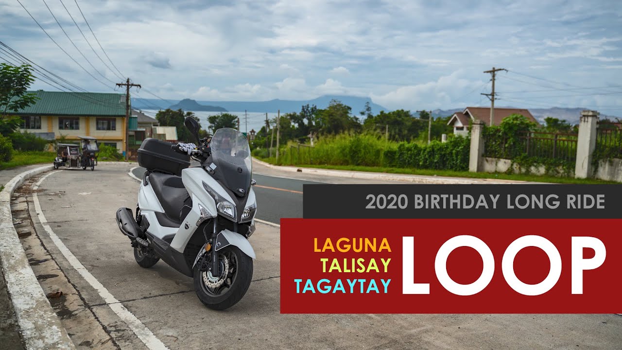 Kymxo Xtown300i maxi scooter ride Laguna - Talisay -Tagaytay loop via Sungay road or Ligaya drive