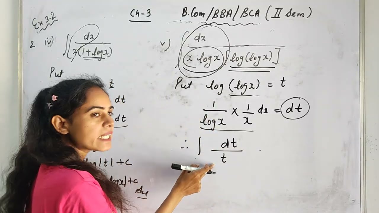 Ch-3:Ex-3.2(B.Com 2nd Sem) #integration #b.com #kuk #trending #ch-3 #viral #maths #viralvideo 