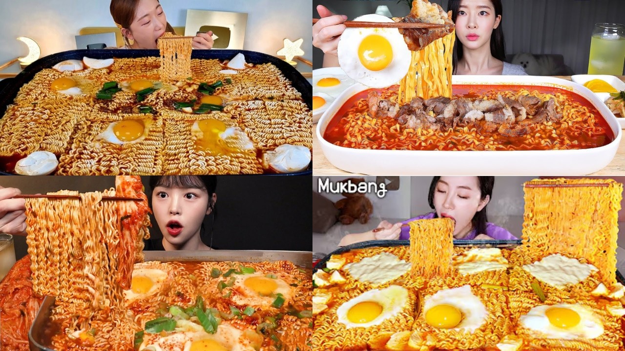 Korean Spicy Noodle Challenge 🔥 2X Fire Noodles Mukbang | Spicy Ramen ASMR & Extreme Food Challenge