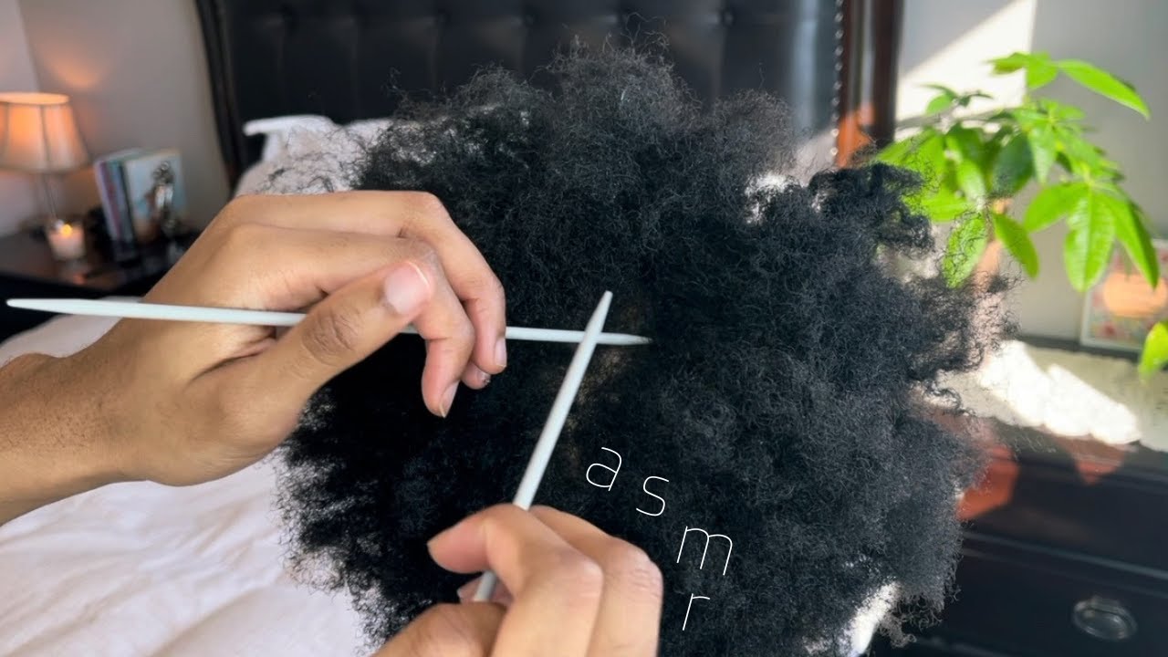 ASMR💆🏽‍♀️ Scratching and Massaging your AFRO HAIR