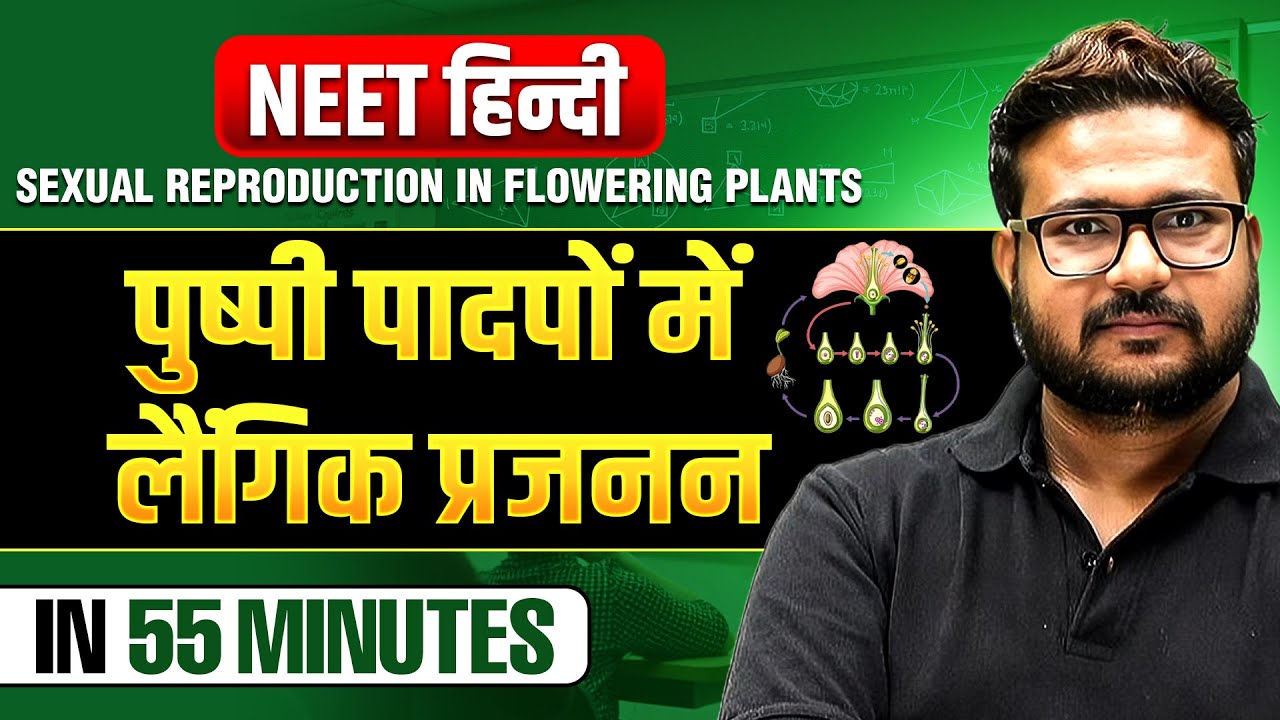 Sexual Reproduction in Flowering Plants(पुष्पी पादपों में लैंगिक प्रजनन) in 55 Minutes - NEET 2025