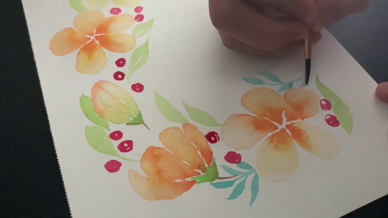 Aprende hacer flores con acuarela pasó a pasó. Watercolor flowers step by step.