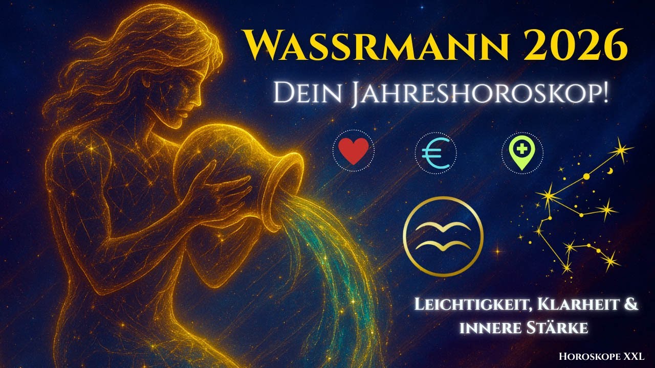 Wassermann Jahreshoroskop 2026 | Liebe, Beruf & Gesundheit &ndash; Leichtigkeit, Klarheit & innere St&auml;rke