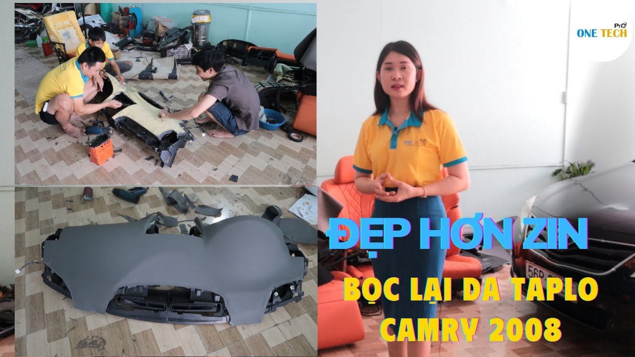 Bọc taplo ô tô camry đẹp hơn zin, căng đét được thi công tại xưởng độ xe nổi tiếng tại Việt Nam