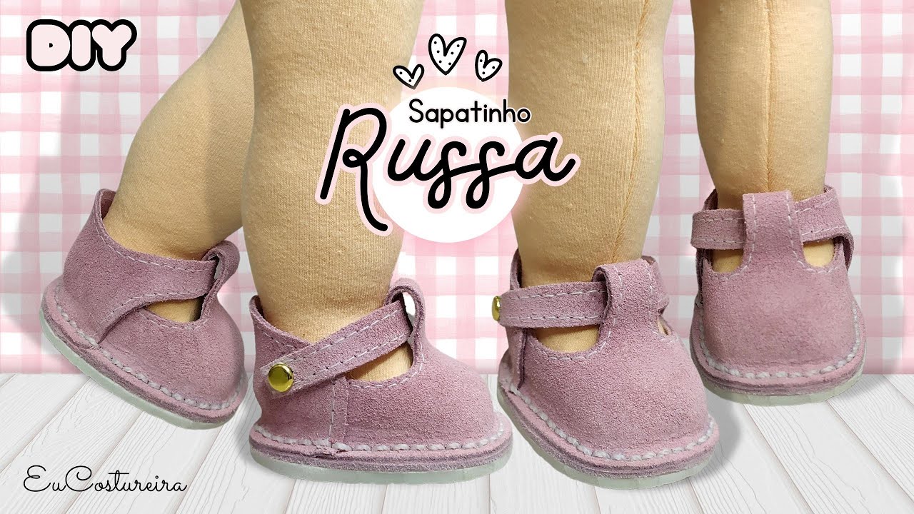 Como fazer sapatinho de boneca russa 🤍 DIY