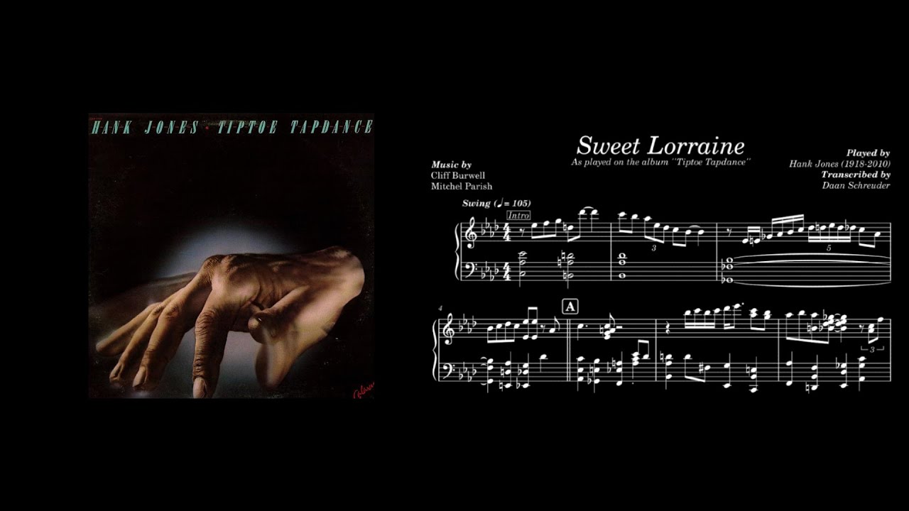 Hank Jones - Sweet Lorraine (Piano Transcription)
