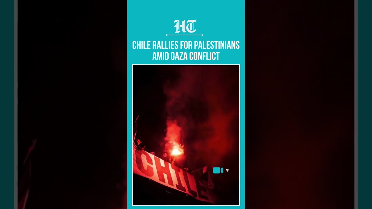 Chile Demonstrators Rally for Palestinians, Demand End to Israel-Hamas Conflict | #shorts