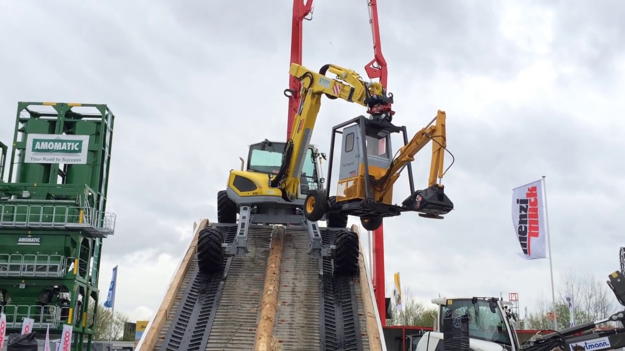 Amazing Menzi Muck M545 All Terrain Excavator Show At Bauma Expo 2016