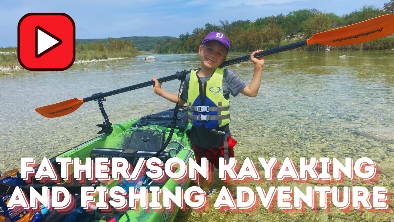 Family Outdoor Adventure Kayaking Fishing & Spear Fishing on the Nueces River in Texas