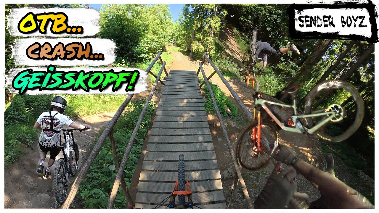 Zwei mal OTB Crash & ein Reifen Platzer | Bikepark Geisskopf