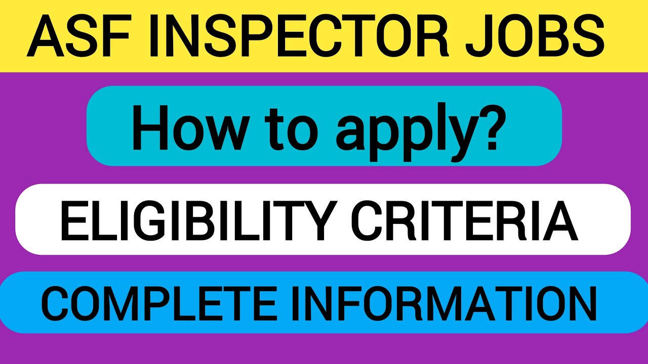 ASF INSPECTOR JOB 2022 | Airport security force jobs 2022 | Test knowledge.