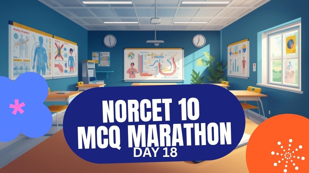 NORCET 10 MCQ'S MARATHON DAY - 18