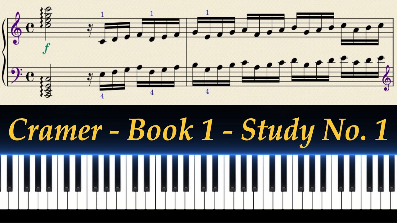 J.B. Cramer - Book 1 - Study No. 1 - with Sheet Music (BPM = 60)