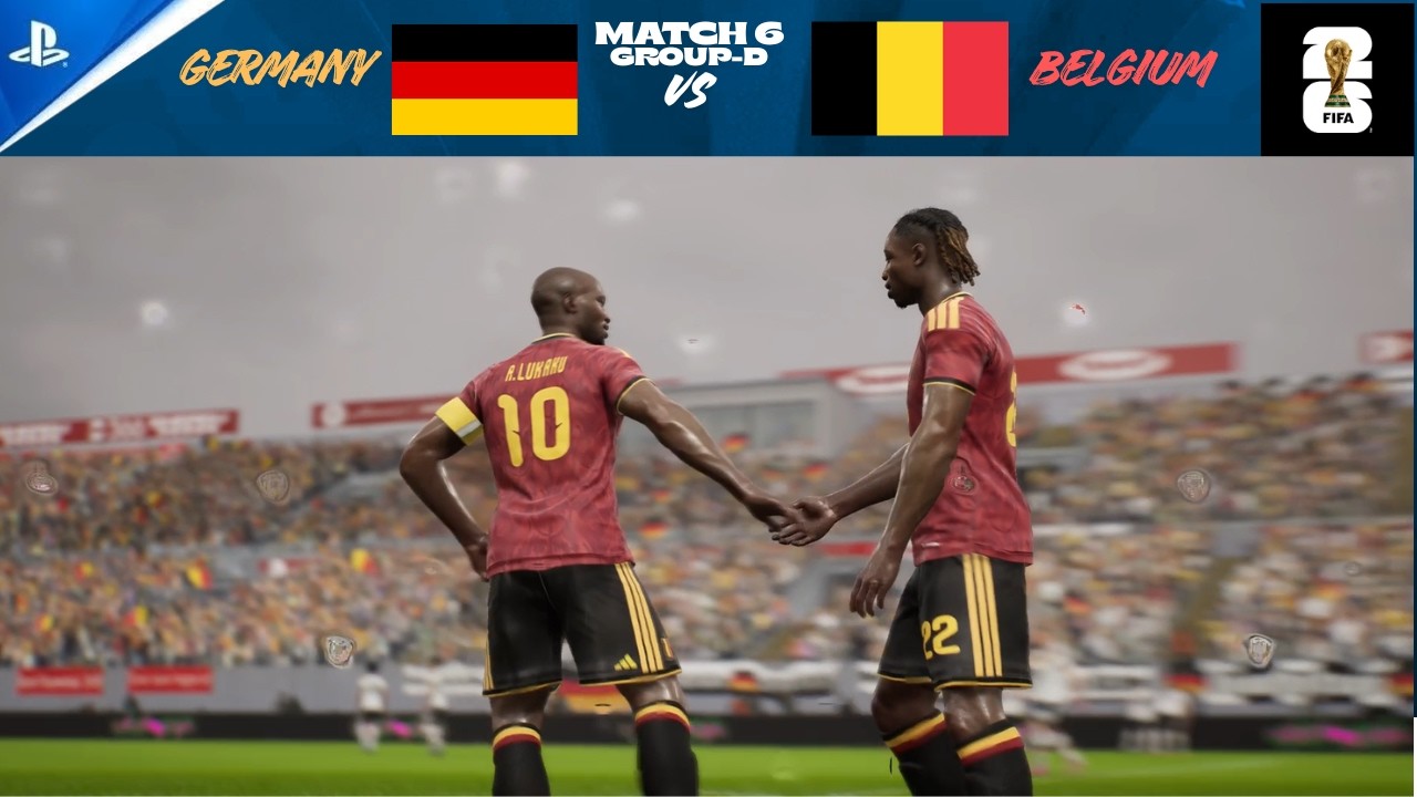 Match 6 - Group D | Belgium vs Germany | Lukaku Strikes | PS5 FIFA Tournament Full Match